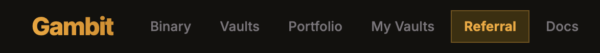 Screenshot of the navigation bar with each item labeled